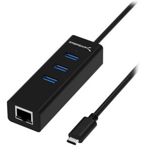 Sabrent 3-Puertos USB Type-A Hub Gigabit Ethernet